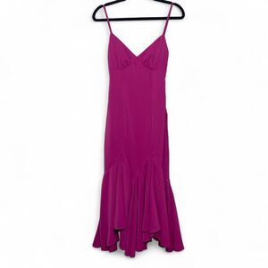 Abercrombie & Fitch Pink Mermaid Maxi Dress V-Neck Spaghetti Strap Size XSP